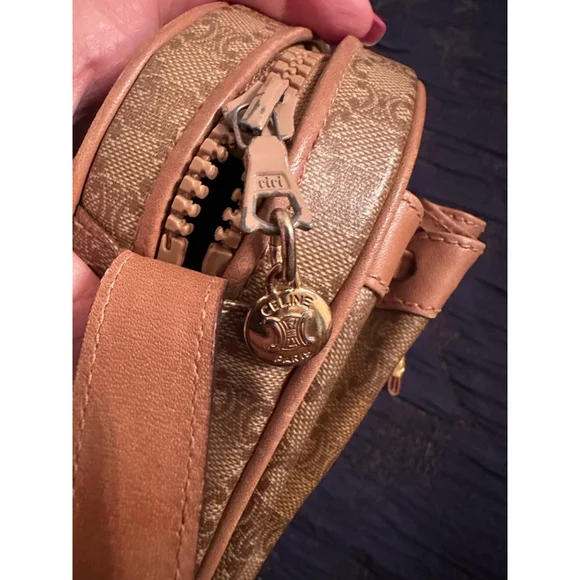 Celine Brown Tan Monogram Crossbody Bag - Picture 15 of 16